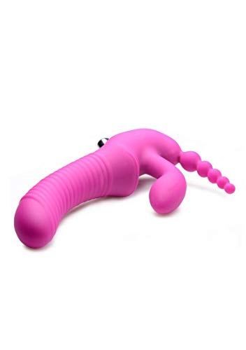 Strap U Regal Rider Vibrating Silicone Strapless Strap On Triple G Dildo #TOP4