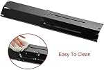 Outspark Universal Heat Plate Shield,Heat Tent,Flavorizer Bar,Burner Cover,Flame Tamer Replacement Parts for Gas Grill,Adjustable Extends from 11.75" up to 21",5 Pack,Porcelain Steel