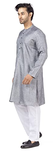 Image of Studio Shringaar Men's Cotton Relaxed Fit Straight Kurta