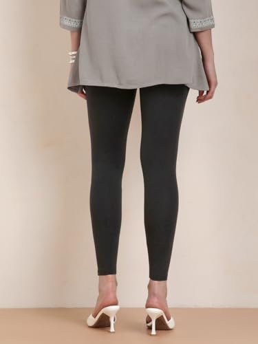 Image of TWIN BIRDS Super Stretchable Cotton Elasthane Fabric Ankle Length Leggings for Women
