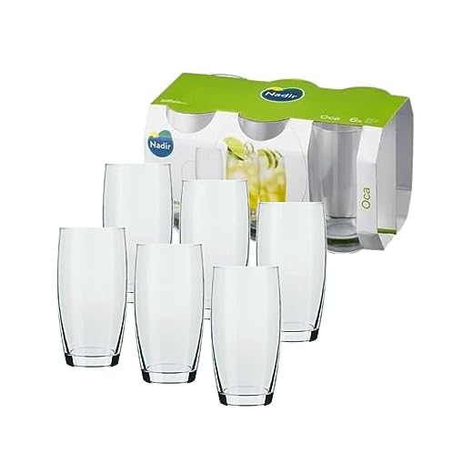 Jogo De Copo Oca Agua e Suco Vidro Nadir 400ml - Kit 6 Peças