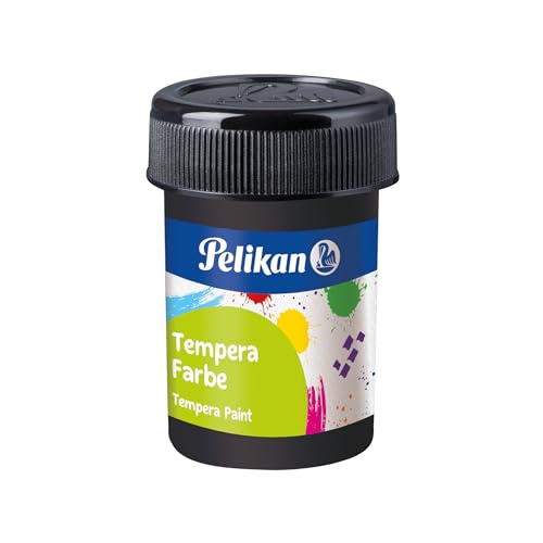 Pelikan Tempera-Farben, malfertige Schulmalfarben, inkl. kleinem Pinsel und Mischpalette, je 25 ml, 6 Farben