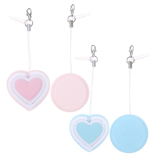 HOMOCONO 4pcs Soft Screen Cleaner Versatile Wipes for Phone Screens Camera Lenses Glasses More Portable and Convenient for Daily Use Heart and Designs