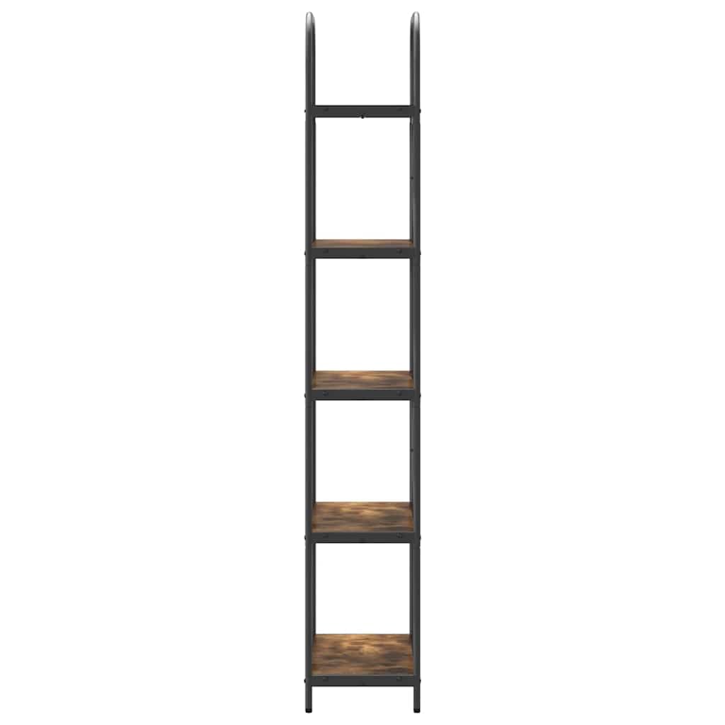 Standregal Geräucherte Eiche 60x30x183 cm Holzwerkstoff 5 Fächer