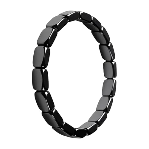 Genérico Pulsera De Hematita Para Hombre,Pulsera de Piedra de Hematites para la...