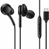 Fones De Ouvido Com Fio Tipo C Intra Auricular Microfone Integrado Compativel iPhone 15 15 Pro 15 Pro Max 16 16 Pro Max Com Fio Fones Estéreo Compatíveis ANDROID LG Qualidade Premium