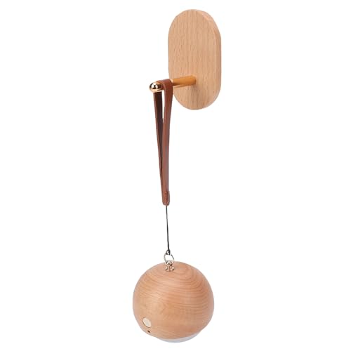 Lámpara de mesa de noche LED madera con control de voz miniatura 5
