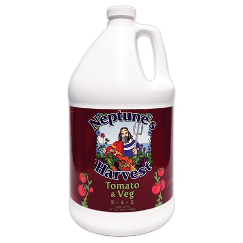 Neptune’s Harvest Organic Tomato & Vegetable Plant Fertilizer (2-4-2) - Liquid Plant Food w/Fresh...