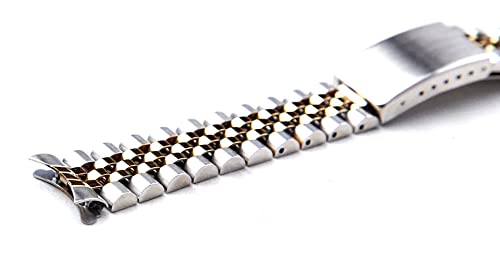 Image of Replacement 18mm Jubilee Stainless Steel Bracelet Dual Tone Metal Watch Band Strap