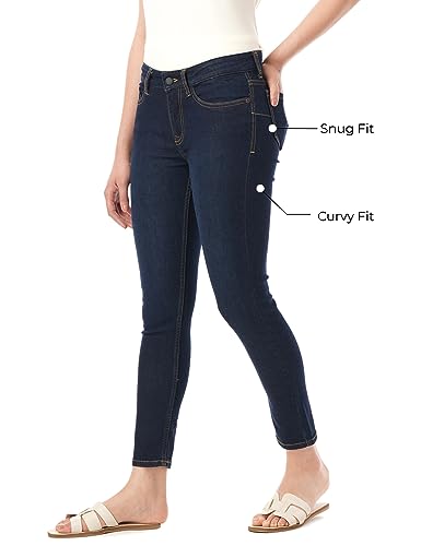 Image of INKD Women's Zero-Gape Super Skinny Jeans - Mid-Rise | Cotton Blend | Stretchable Fabric | Classic 5 Pocket Styling | Jeans for Women