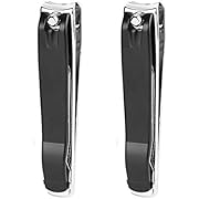 ICEYLI Large Nail Clippers Set,2 Pcs Premium Stainless Steel Fingernail &amp; Toenail Clippers Curved Blade with Sharp and Sturdy Blade
