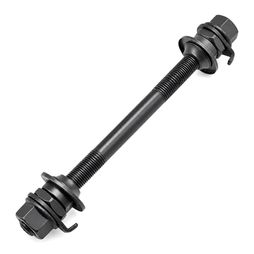 Essieu avant de vélo 140 mm multi-vitesses noir avec écrous et rondelles incluses