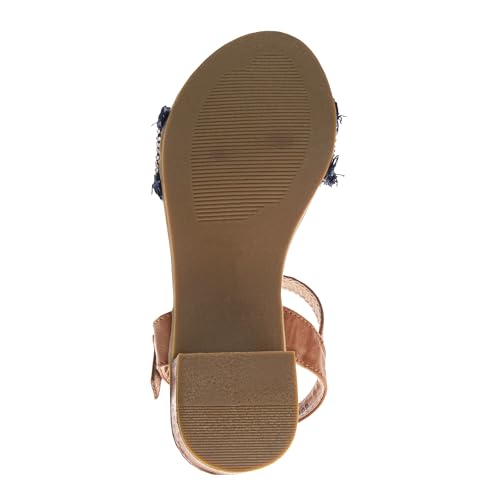 Kensie Girl Casual Denim Strap Block Heel Sandal4