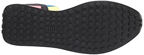 PUMA Puma Men's Future Rider Sneaker Black-Yellow Glow-Ultra Blue, 6