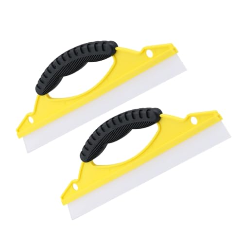 CONGARTENO 2 Pezzi Spatola Tergivetro per Finestre e Auto Squeegee Portatile in Materiale Resistente per Bagno Cucina e Balcone Design Ergonomico con Gancio per Sospensione