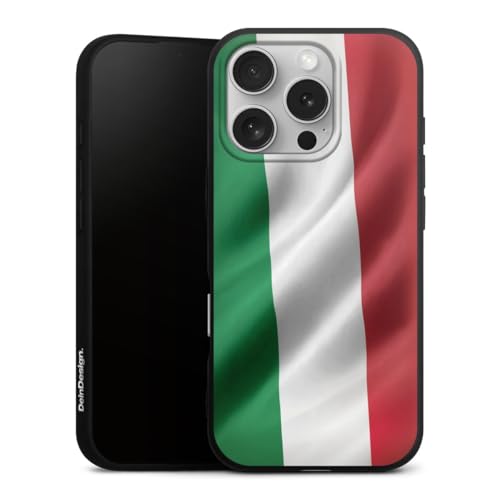 Coque iPhone 16 Pro DeinDesign antichoc en silicone souple Italie Drapeaux
