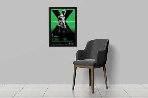 Image of BLINKART ED SHEERAN- X Wall Photo Frames | Wall Art for Bedroom, Living Room, Studio or Office | Album Cover Print with Spotify Song Link QR Code | Gift for Fans - 8x12 In