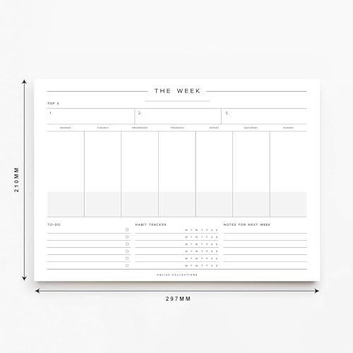 Image of Bliss Collections Weekly Planning Pad, To-Do List Notebook, Undated 8.5x11