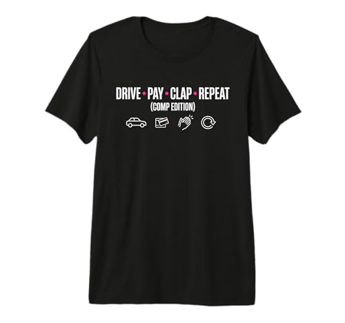 Cheerleading Outfit Mom Dad Drive Pay Clap Repeat Cheer Mom Premium Tri-Blend T-Shirt