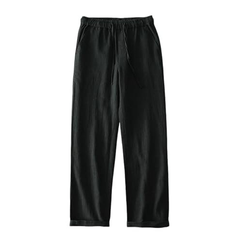 Pantalon décontracté homme coton lin léger contre la chaleur