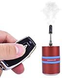 Yiduomileメタルスモークマシン、写真撮影、パーティー、雰囲気作り用のミニスモークマシン - 丈夫でポータブルなフォグジェネレーター(レッドメタル)