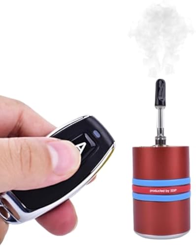 Máquina de humo mini metálica roja portátil miniatura 1