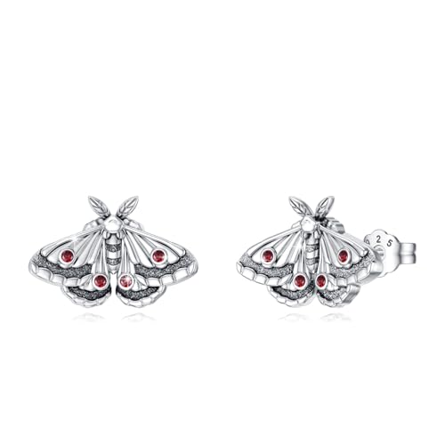 Moth Earrings Hypoallergenic Sterling Silver Luna Moth Earrings Moth Vintage Goth Gothic Earrings Jewelry Gifts for Women