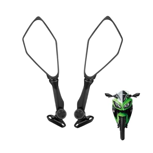 Espejos retrovisores plegables motocicleta negros para Ninja 300R EX300 636