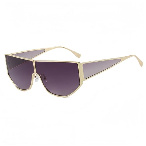 Lunettes de soleil polygonales pour festivals et mode urbaine monture large punk