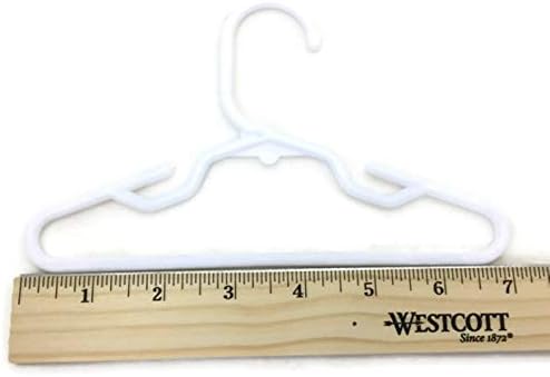 24 White Plastic Hangers(2 Dozen) fits 18 Inch Dolls Clothes 18" Doll Clothing