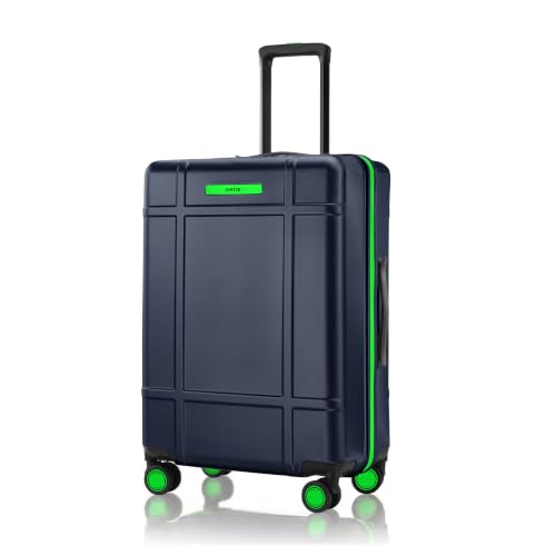 Image of SNITCH Blink Medium Size Blue Polycarbonate Hard Travel Suitcase - Suitcase Medium Size & Luggage with 8 Wheels, Premium Lock, Wet & Dry Pouch & Free Shoe Bag