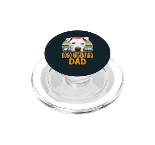 Dogo Argentino Dog Dad Retro Vintage Mes Chiens sont Mon Cardio PopSockets PopGrip pour MagSafe
