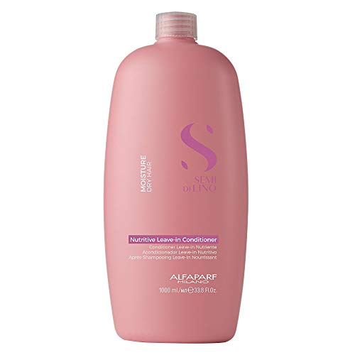 Alfaparf Milano Semi Di Lino Moisture Nutritive Leave-in Condicionador Sem Sulfato para Cabelos Secos - Qualidade Profissional de Salon - Sem SLS, Parabenos e Parafina - Seguro em Cabelos Coloridos 1L