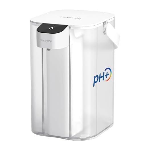 Waterdrop Alkaline Electric Water Filter Pitcher, Rechargeable Water Dispenser, Instant 200-Gallon 15-Cup Countertop Purifier, NSF/ANSI 42, Reduce PFOA/PFOS, Chlorine, Lead, White, with 1 Filter