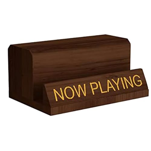 Qeunrtiy Now Playing Soporte para Expositor para Soportes de Almacenamiento para Discos de Madera para áLbumes Accesorios Giratorios