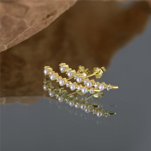 M&T 2015 solid 925 vermeil sterling silver stud earrings, minimalist earrings, one pair3