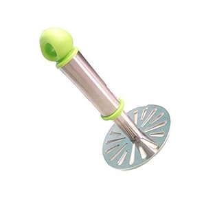 Tosmy Stainless Steel Potato Vegetable Pav Bhaji Masher, Multicolour