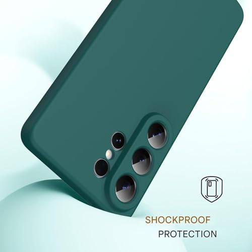 Image of DIZORO Microfiber Candy Case Compatible with Samsung S26 Ultra 5g Smooth Touch Cushion Liquid Soft Silicone Gel Rubber Phone Cases Non-Slip Full Body Protective Shockproof Back Cover (TPU Forest)