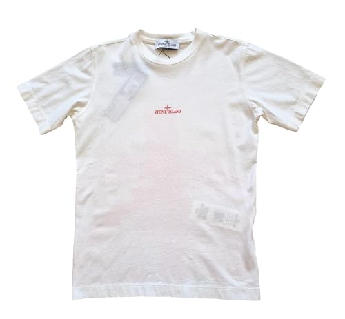 Stone Island Junior T-Shirt für Kinder, aus Baumwolle, 781621055 V0001, Weiß, Weiß, 10 Jahre