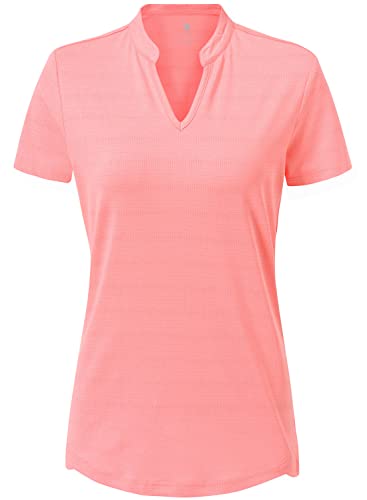 T-shirt fitness séchage rapide femme donhobo col en V rose XL
