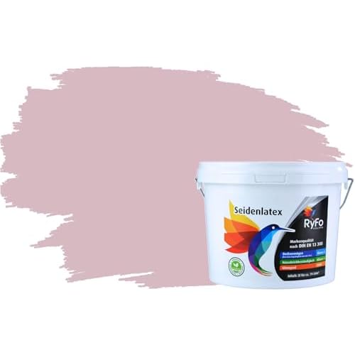 RyFo Colors Seidenlatex Trend Rottöne Rose 3l - bunte Innenfarbe, weitere Rot Farbtöne und Größen erhältlich