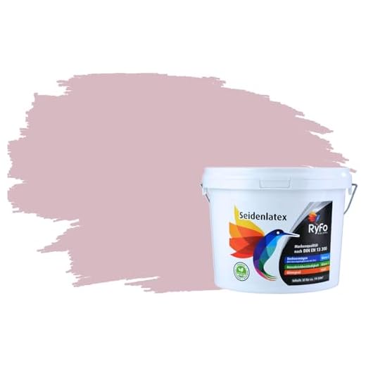 RyFo Colors Seidenlatex Trend Rottöne Rose 3l - bunte Innenfarbe, weitere Rot Farbtöne und Größen erhältlich