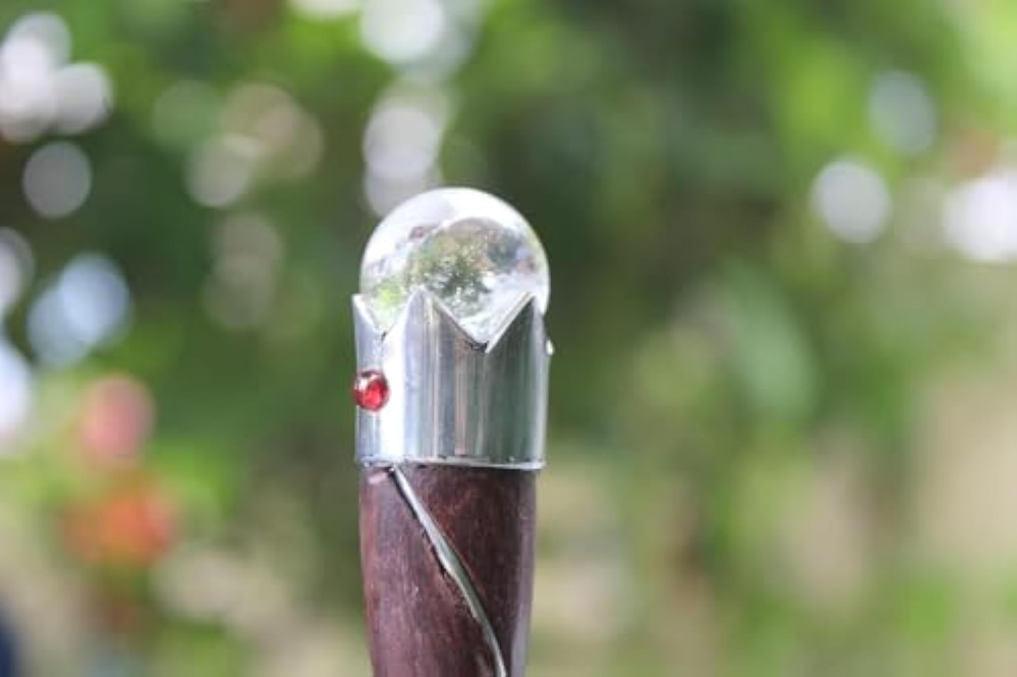 Jet Rosewood Twisted Thick Healing Wand Stick for Energy Balancing
