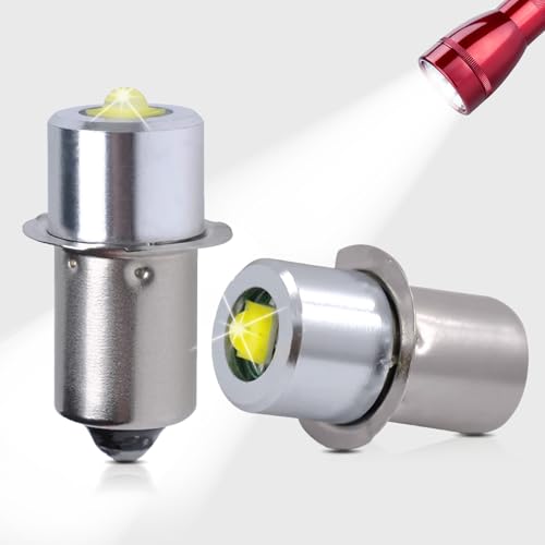 Swess LED Conversion Kit for Maglite LED Bulb 3-16 Cell C/D, 3W DC 4-24V Flashlight Bulbs for Maglite Replacement Bulb (2 Pack)