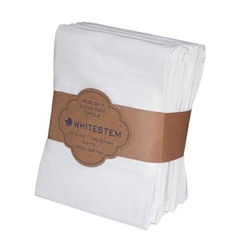 hand embroidery on flour sack towels
