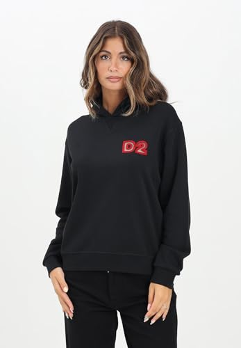 Sweat à capuche noir DSQUARED2 idéal pour l'école et le weekend