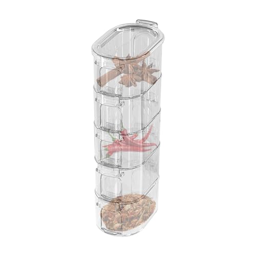 Organizador De Especias - Organizador De Almacenamiento Transparente Reutilizable | Envases de Sal y Pimienta,Para Baño Mesa Hornear Cocinar Comedor Condimentos Bar Estación De Café Restaurante