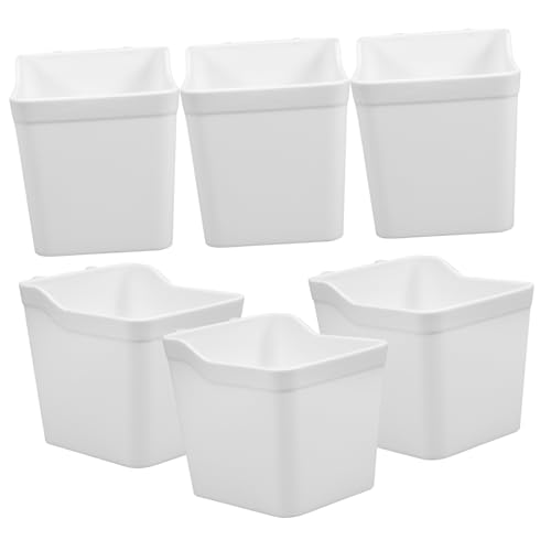 Garneck 6pcs Cup Holder Pegboard Baskets Garage Peg Board Basket Organizers Accessories Bins Storage Workbench Tool Organizer Pegboard Tool Organizer White Abs