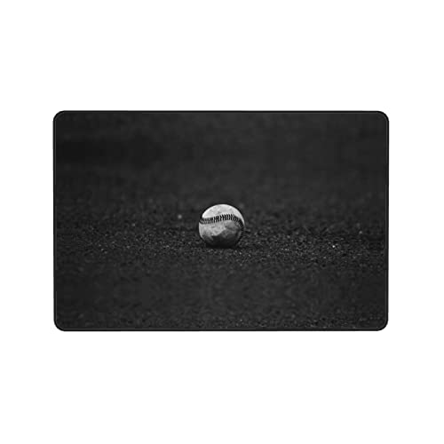 Tapis grand format motif baseball 183x121 cm doux pour salon
