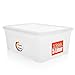 Produktbild BigDean 5 Stück Aufbewahrungsbox mit Deckel 5L robust & stapelbar Plastikbox transparent Made in Germany